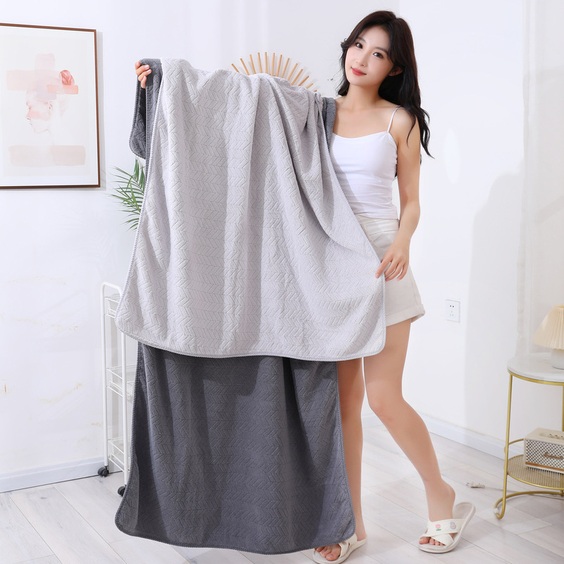 90*170 bath towel coral fleece factory wholesale increase thick absorbent quick-drying adult live with goods a generation of hair