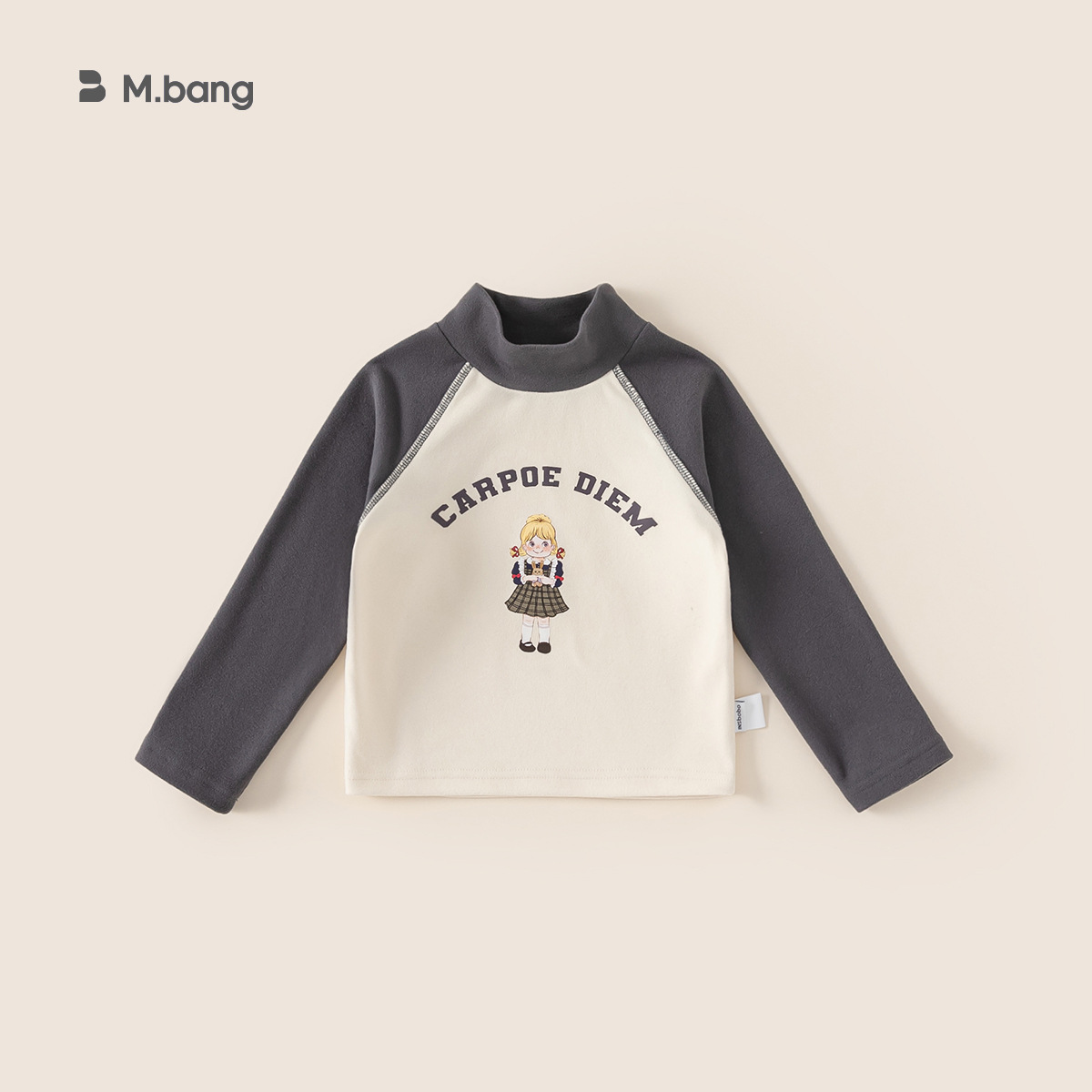 Youbao Ropa Infantil para Niñas, Camiseta de Manga Raglán con Cuello Redondo, Invierno, Nuevo Estampado de Dibujos Animados de Wuxing, Top de Invierno para Niña Pequeña