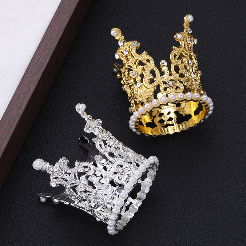 Corona infantil con perlas y diamantes de imitación hecha a mano para cumpleaños bodas y pasarela