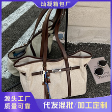 跨境2026新款大容量托特包高级感复古时尚手提单肩包通勤百搭女包