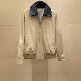 BV高端男士  科技棉帆布夹克外套 可拆卸羊皮编织领