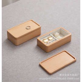 创意木质印花首饰盒便捷古玩手串核桃盒小号手链手镯包装盒饰品盒