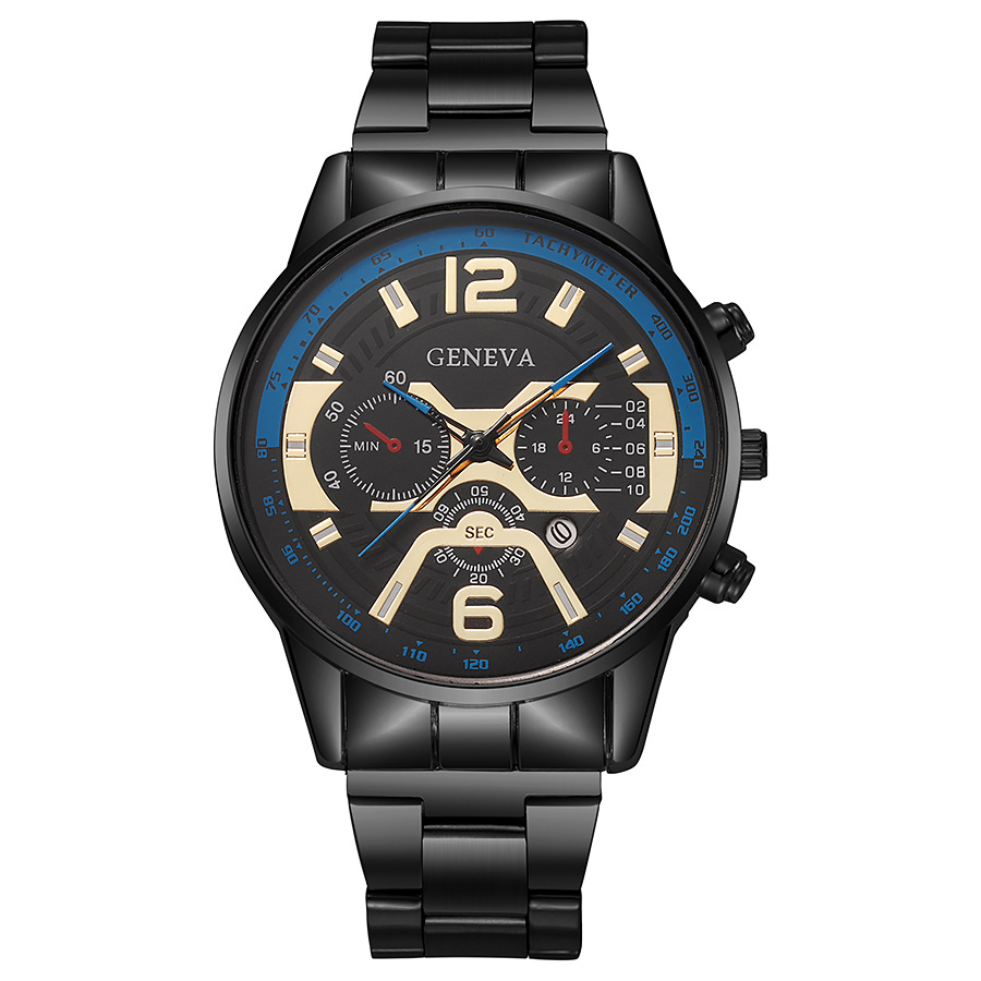 Oblíbené pánské šestipólové quartzové sportovní hodinky s nočním světlem a ocelovým řemínkem_voghion.com