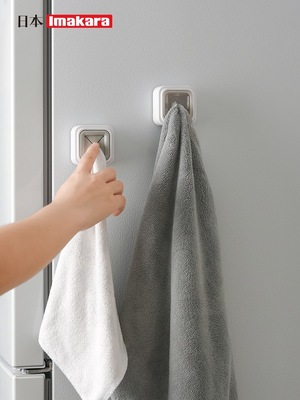 Punch holes Japanese originality Towel rack Storage Hooks kitchen Dishcloth pylons Towel Dish towel Shelf