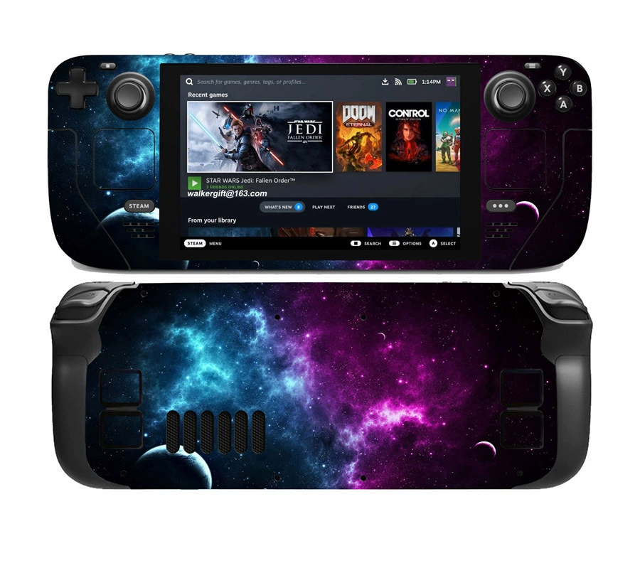 Новая наклейка-рукоять для Steam Deck игрового портативного устройства, защитная цветная пленка против царапин, без следов, матовая виниловая