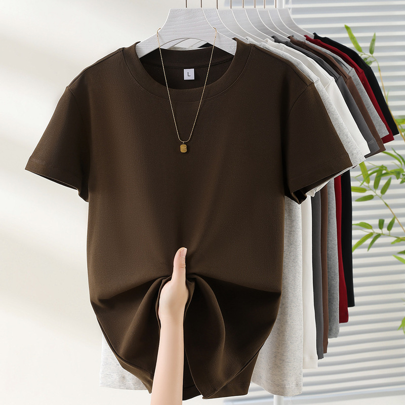 ホワイトショルダー半袖Tシャツレディース2025夏新作インナーレイヤリングシャツ小柄な人向けスリムショートトップ|undefined