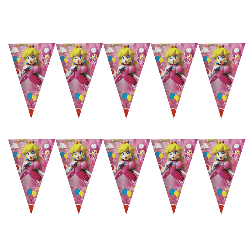 Biqi princesa melocotón tema fiesta de cumpleaños de los niños decoración vajilla Placa de papel desechable taza de papel mantel