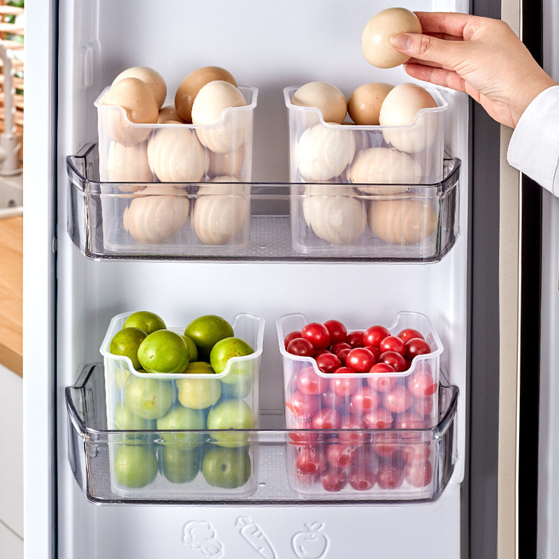 Refrigerator Side Door Storage Box Food-Grade Kitchen Onion, Ginger, Garlic and Vegetable Side Inner Storage and Organization Artifact Crisper Box
