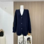 lala加厚藏青色针织开衫