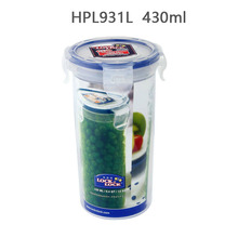 乐扣塑料保鲜盒圆柱形密封储物罐杂粮干货收纳防潮盒HPL931L