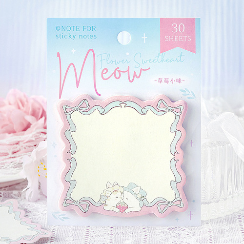 NOTE FOR Sticky Notes - Cute Sweet Heart Series, Japanese Fresh Girl N-Count Student Memo Paper