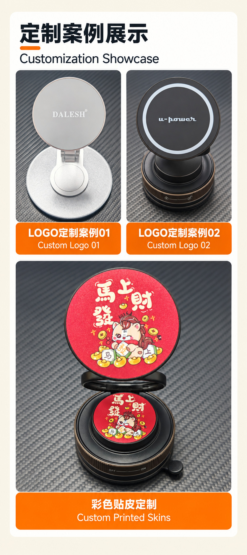 Magsafe Magnetic Car Phone Holder Suction Cup Type 360-Degree Rotating Foldable Dashboard Navigation Holder