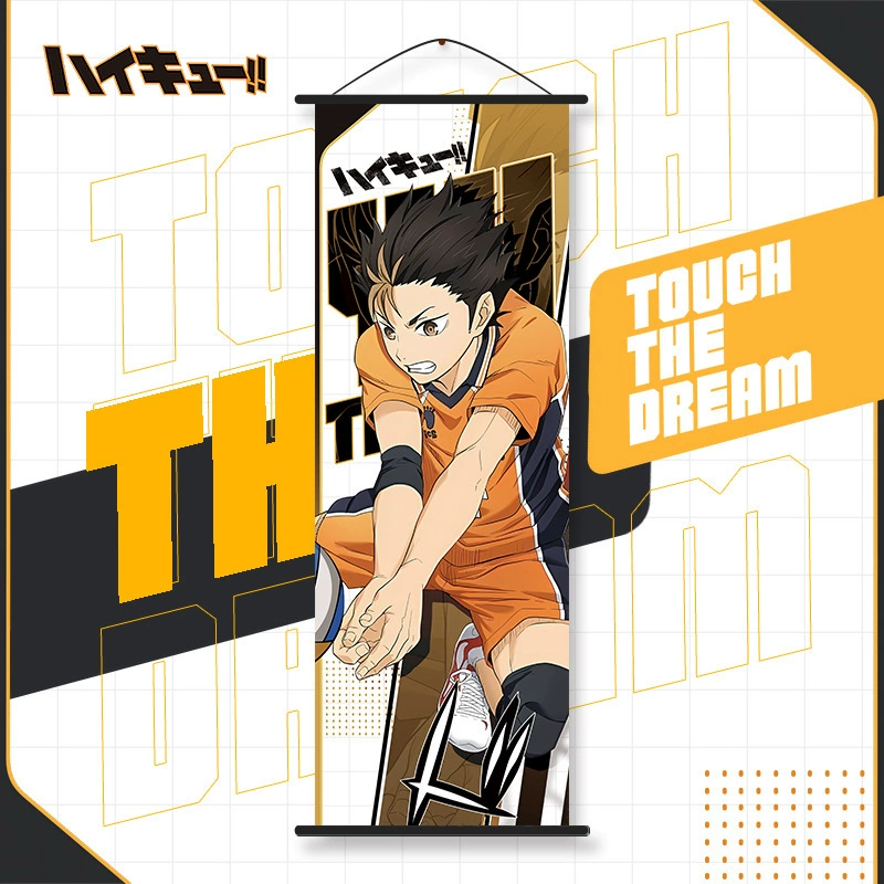 Anime Wall Scroll (Haikyuu) Hanging Poster, 25×70 cm, Lightweight Fabric Print