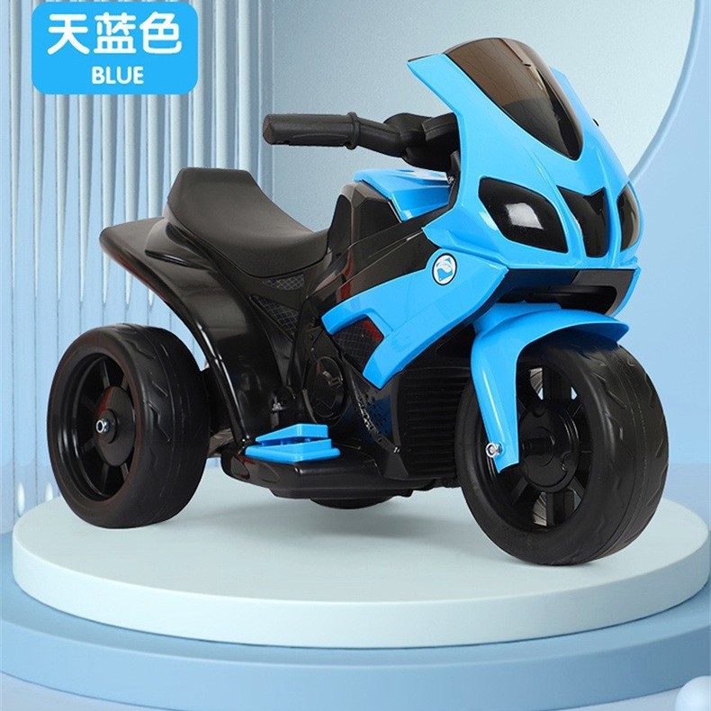 Motocicleta eléctrica para niños Los bebés de 1 a 3 años pueden sentarse en un triciclo de iluminación musical para caminar bebé artefacto cochecito para niños