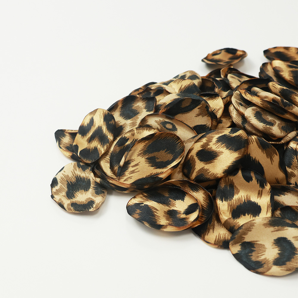 Leopard Print Cross-Border Faux Burnt Edge Petals DIY Home Decoration Wedding Hand-Tossed Flowers Dried Flowers Rose Artificial Flowers
