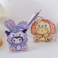 High-looking Sanrio Cartoon Transformed Pen Holder Acrylic Funny Stationery Storage Learning Children Kurome Internet Celebrity