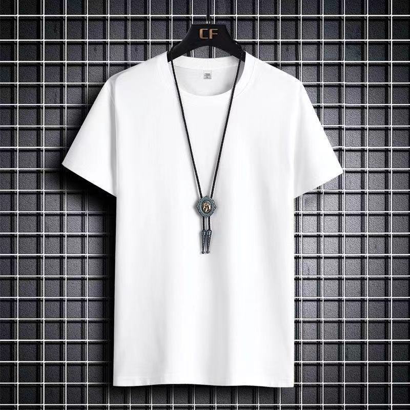 Solid Color Short-Sleeve 230g Regular Shoulder T-Shirt for Men and Women, White Base Shirt, Large Size, Pure Black Long-Sleeve Men's Half-Sleeve Solid Color Short-Sleeve 230g Regular Shoulder T-Shirt for Men and Women, White Base Shirt, Large Size, Pure Black Long-Sleeve Men's Half-Sleeve