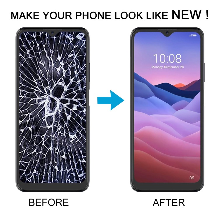 El conjunto táctil LCD con marco es adecuado para ZTE Blade A73 4G 7060 / ZTE Blade V2020 Smart 8010