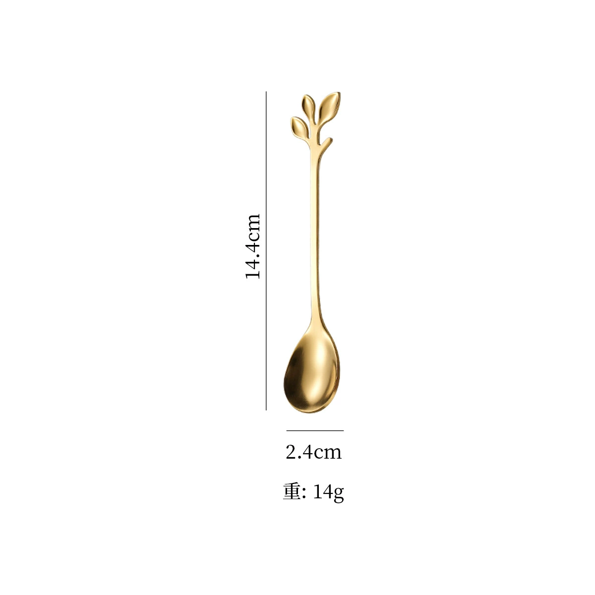 ช้อนชากาแฟและส้อม (สแตนเลส) ตกแต่ง ที่ตีผสม สีทองและหลายสี options
