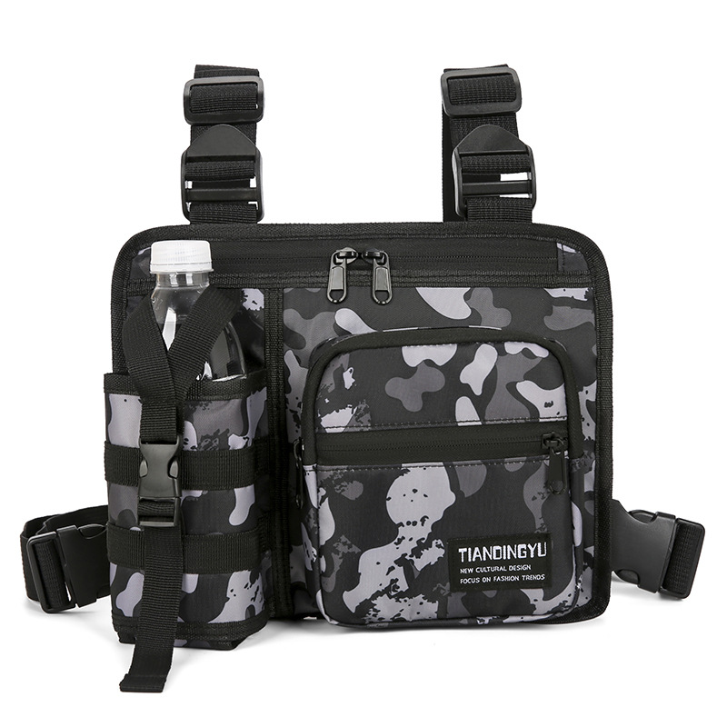 Bolso de chaleco para correr de deportes funcionales al aire libre Bolso de chaleco de herramientas multifunción Bolso de pecho táctico Bolso de almacenamiento de teléfono móvil para mujer y hombre