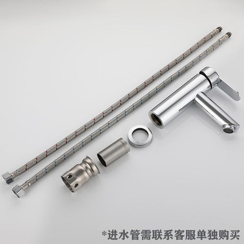 Stainless steel electroplated basin faucet bathroom under counter basin faucet bathroom hot and cold mixer faucet cross-border
