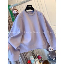 【胖妹妹】新款蝙蝠长袖卫衣女设计感气质宽松显瘦独特洋气上衣服