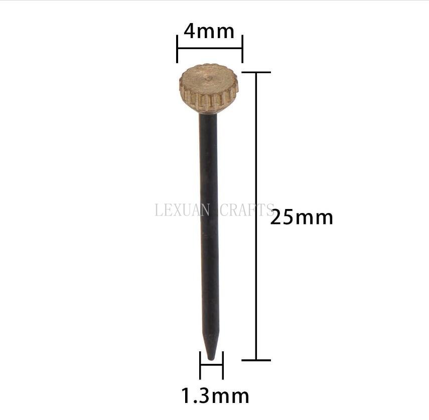 100 unids negro foto marco clavo de alta calidad cobre cabeza clavo a través del corazón cobre tapa uñas Amazon suministro