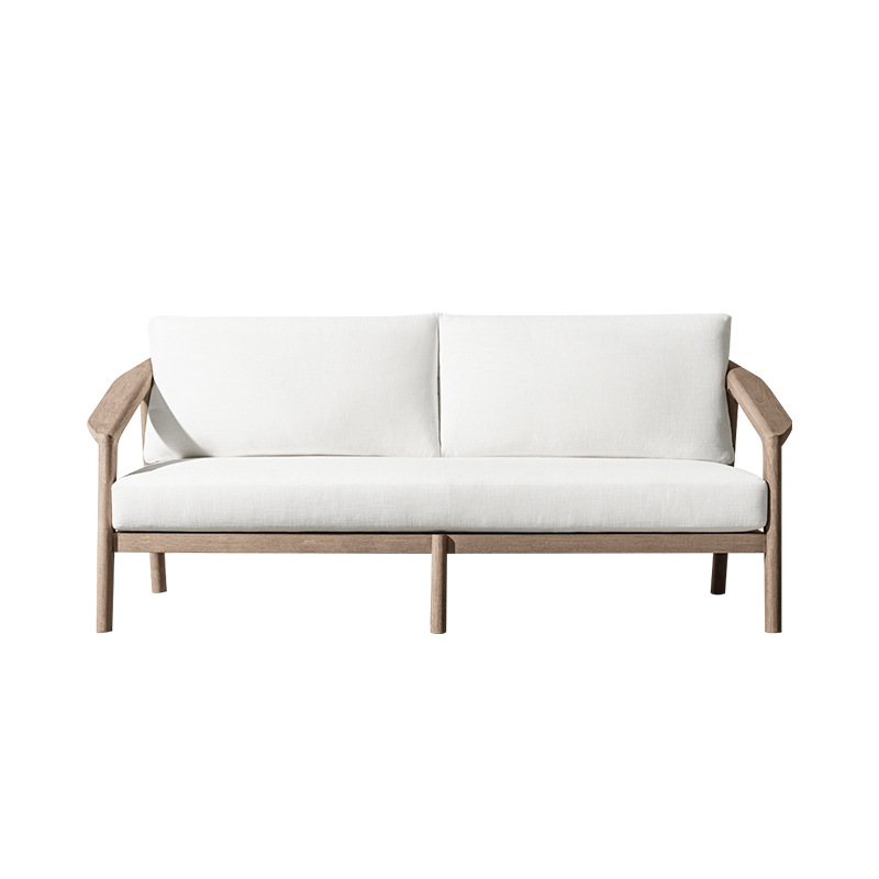 Sofá nórdico al aire libre mesa de té combinación terraza villa patio balcón al aire libre impermeable muebles de ocio protección solar teca