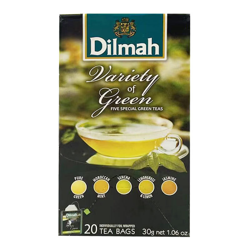 Dilma Dilmah Sri Lanka Imported Tea Five Flavors Green Tea Moroccan Jasmine Tea 20 Tea Bags