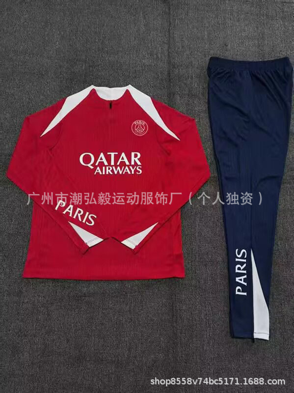 卸売サッカー長袖ハーフプルトレーニングスーツレアルマドリードバルセロナインテルミラノパリマイアミリバプールトレーニングスーツ|undefined