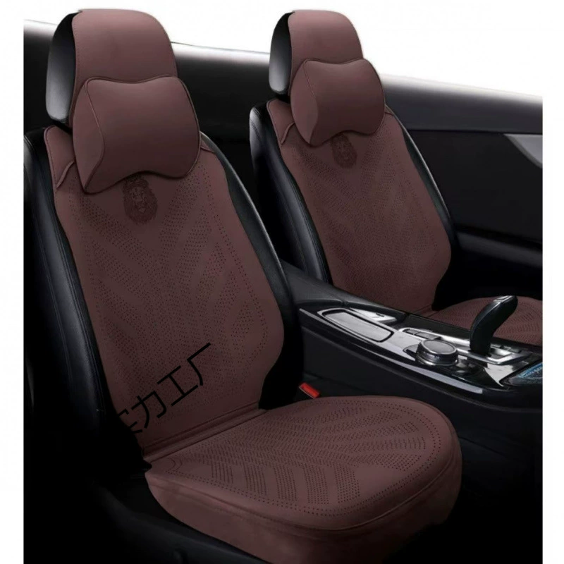 2024 подушка для автомобильного сиденья, новая четырехсезонная универсальная подушка для сиденья, меховая летняя ультратонкая подушка для седла, дышащая, вентилируемая, перфорированная, серая