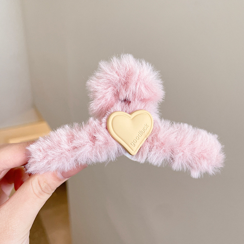 Estilo francés gran felpa clip de pelo de acrílico clip de tiburón Otoño e Invierno horquilla de alto grado versátil agarre del pelo updo tocado de pelo