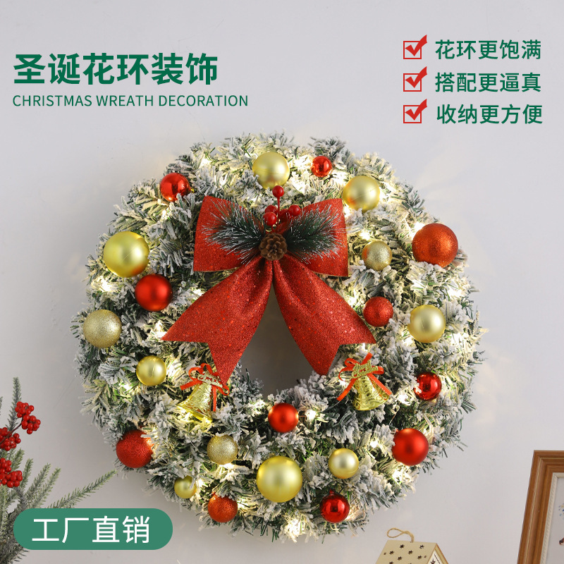 Cruzar la frontera de Navidad CORONA DE Navidad decoración colgante de simulación de Navidad guirnalda de Navidad vacaciones decoración puerta colgante