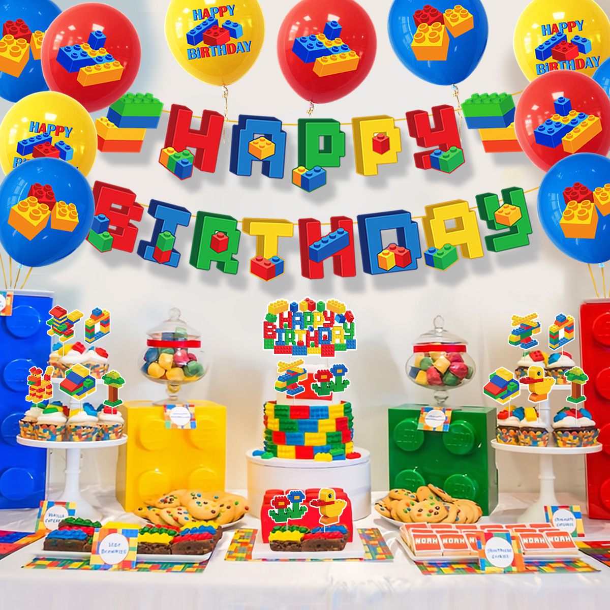 Set de Decoración de Fiesta de Bloques de Látex Decorativo para Fiestas de Cumpleaños image 4