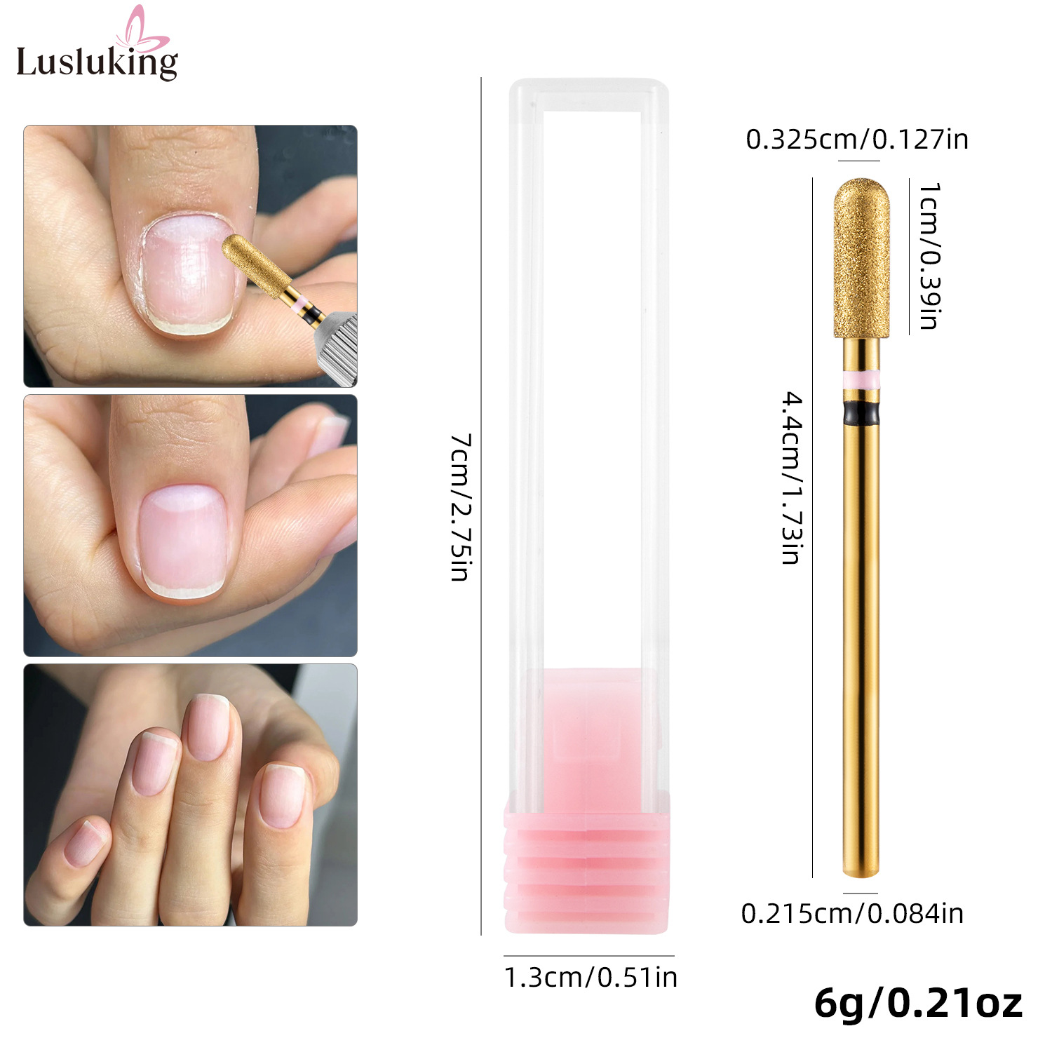Broca de Diamante para Manicura de 2.35 mm Remoción de Piel Muerta y Pulido image 9