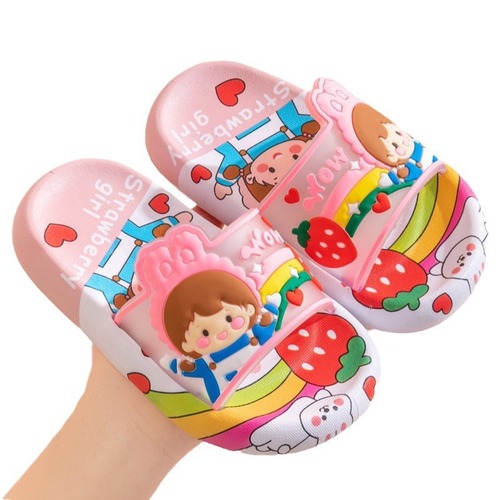 Cute cartoon children's unisex baby slippers, new summer home indoor soft sole comfortable cool baby slippers
