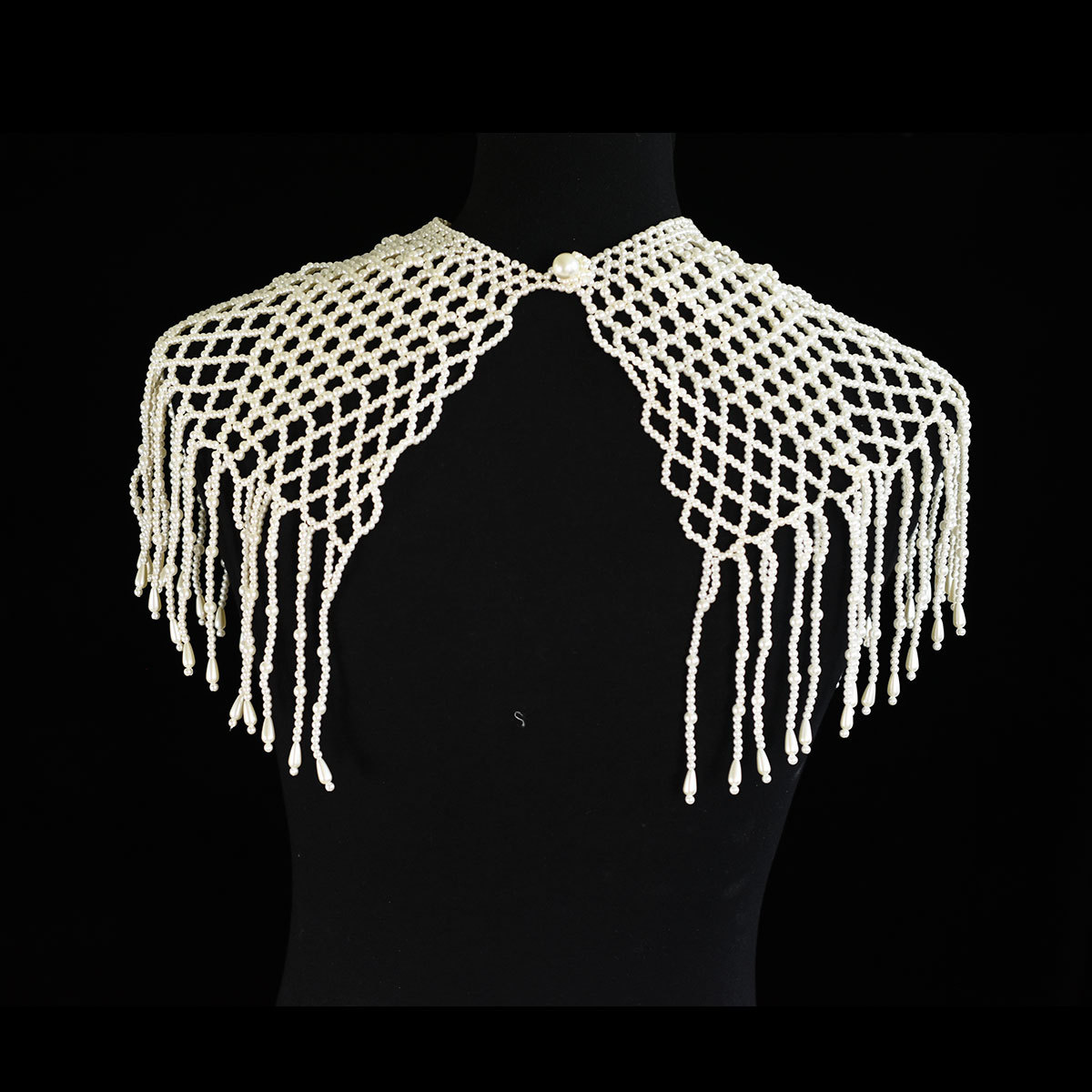 Retro bra handmade pearl with tassels