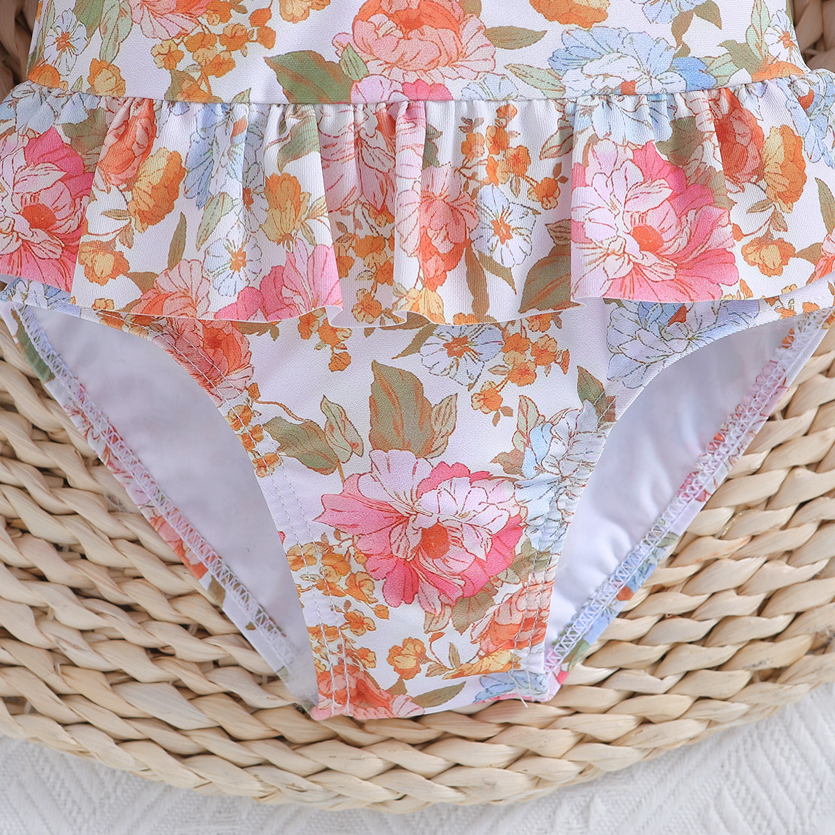 SAMGAMIBABY children's swimwear new girls long sleeved printed one piece swimsuit_voghion.com