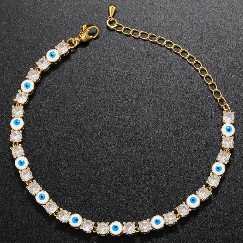 Fashion Eye Copper Gold Plated Zircon Bracelets