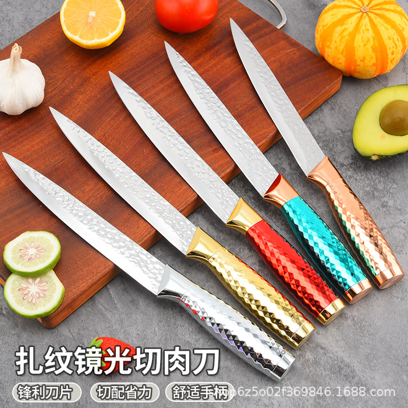 Foreign Trade Export Meat Cleaver Electroplating Process Stainless Steel Sharp Fast Durable Tie Mirror Light Kitchen Knife