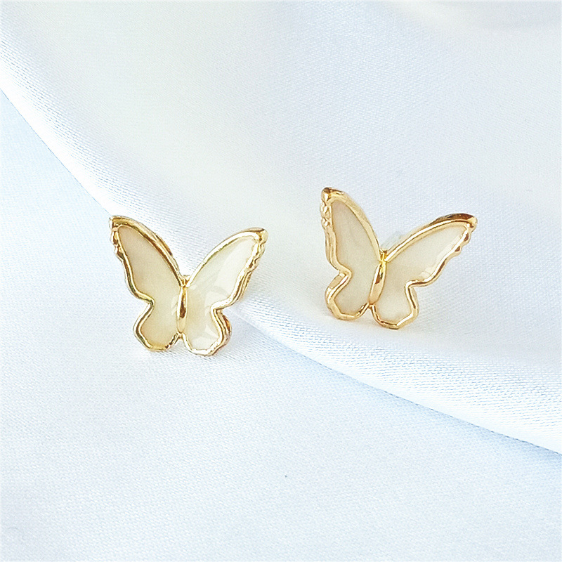 Style Simple Papillon Alliage Émail Boucles D'oreilles display picture 1