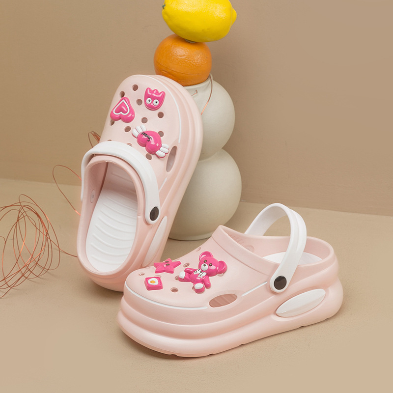 2026 New Fashion DIY Women's Clogs, Thick-Soled Eva Beach Shoes, Garden Shoes, INS Sandals, Wholesale