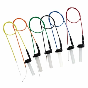Universal throttle cable and grip modification for off-road motorcycles, with visible throttle grip and throttle cable assembly, complete set