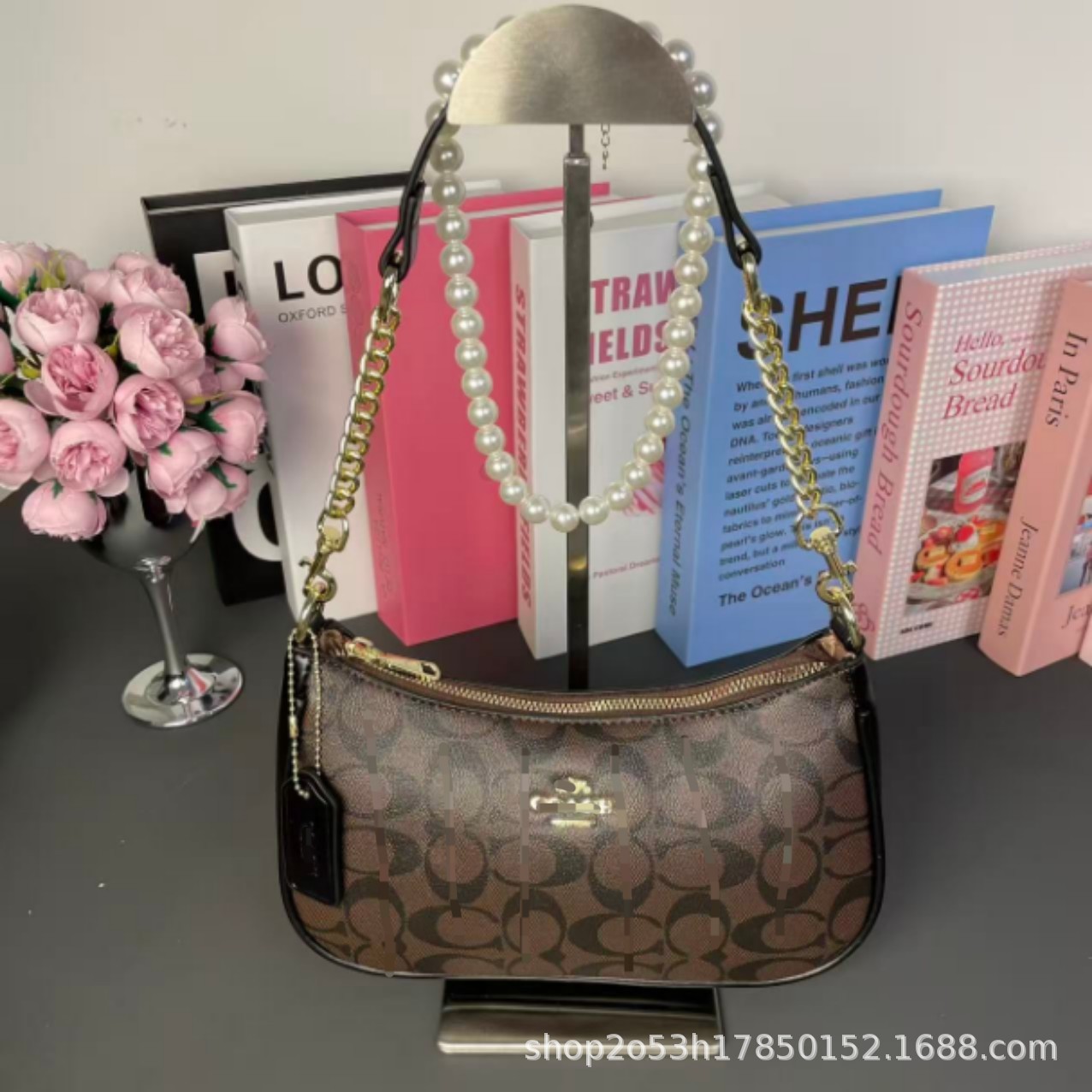 2025 nuevo bolso de media luna de fábrica original Kouc bolso de mujer bolso de brazo de moda de hombro portátil bolso de mahjong