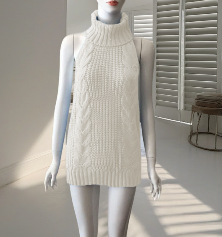 Lencería sexy europea y americana nuevo uniforme seductora Linda nueva chica backless trabajo boca sexy suéter comercio exterior