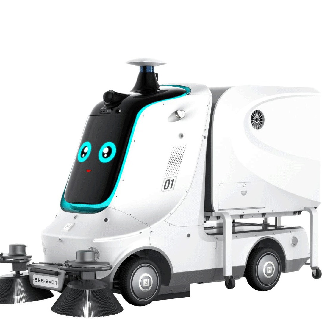 Robot de saneamiento ambiental no tripulado multifuncional al aire libre planifica de forma autónoma la ruta de limpieza de la basura por succión y barrido