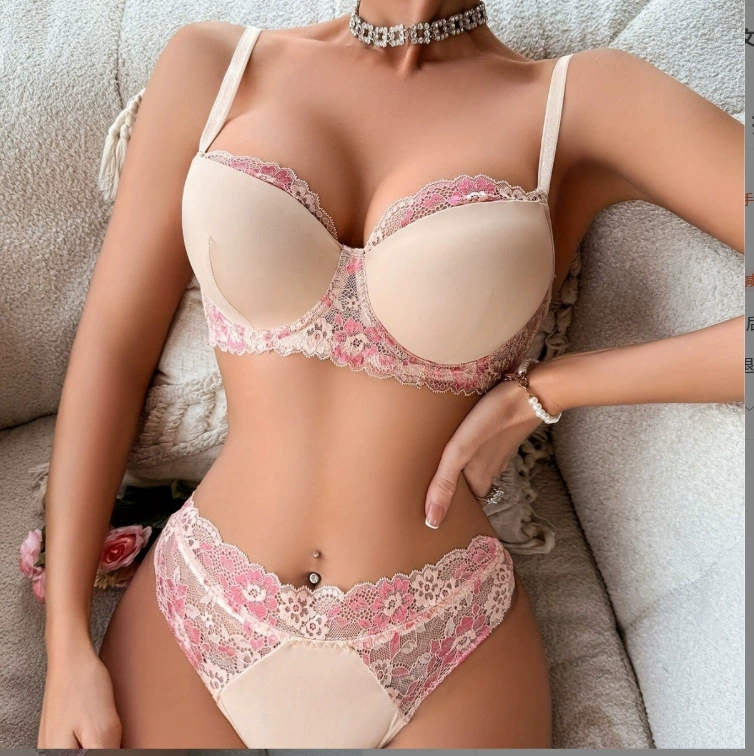 Кружевное нижнее белье, тонкие sexy поддерживающие штаны, бюстгальтер, (Cross-border trading)