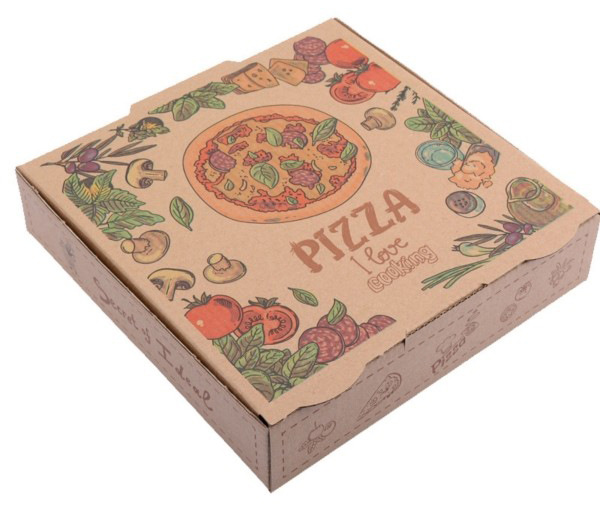 Caja de pizza Caja de embalaje de alimentos Caja de pizza comercial Caja vacía para llevar Caja kraft Caja de avión colorida Caja al por mayor