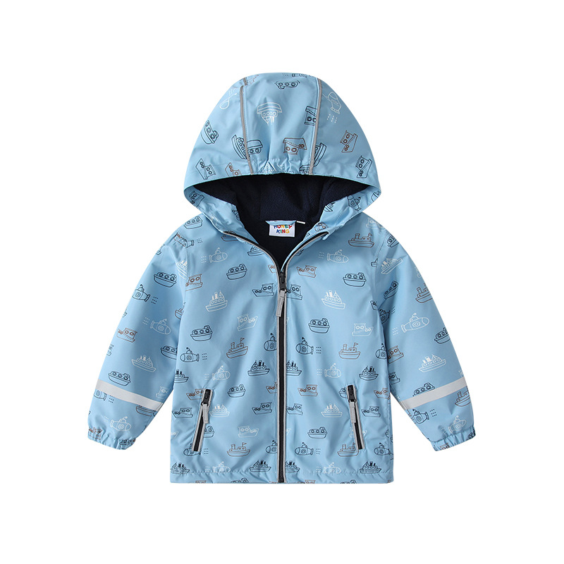 เสื้อแจ็คเก็ตสีน้ำเงิน (ซับในกำมะหยี่บาง) รุ่น 25HKYY108 / 80
