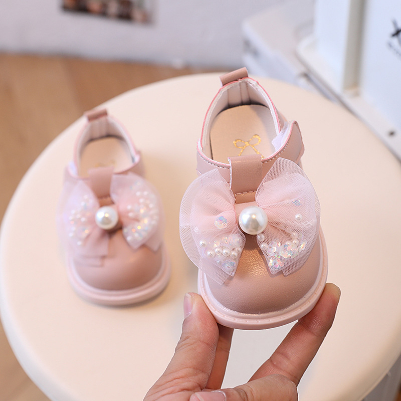 Girls leather toddler princess baby little children's spring and autumn single shoes, ages 0-2_voghion.com